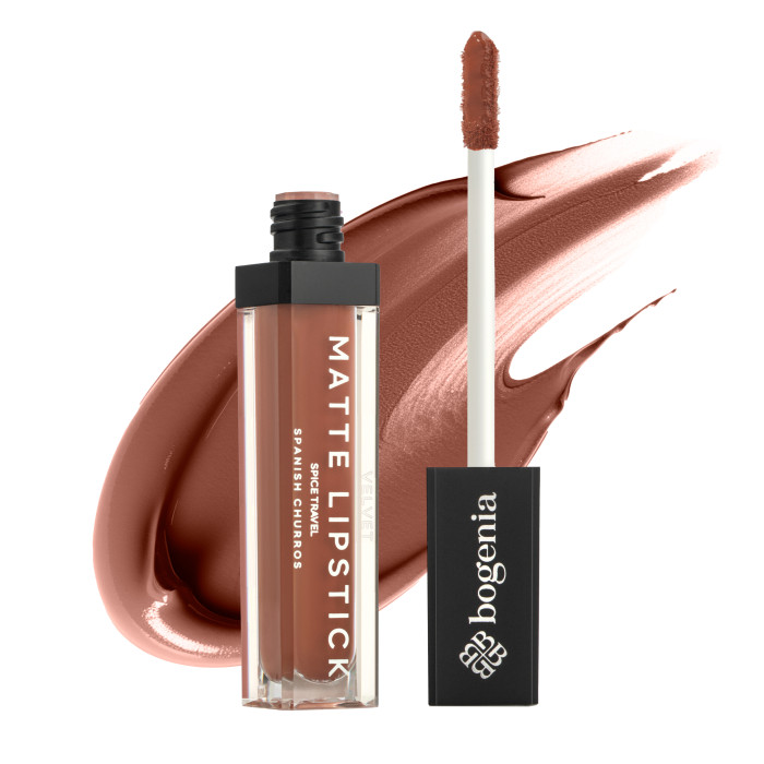 Помада рідка для губ Bogenia Liquid Matte Lipstick Spice Travel BG720 - №19