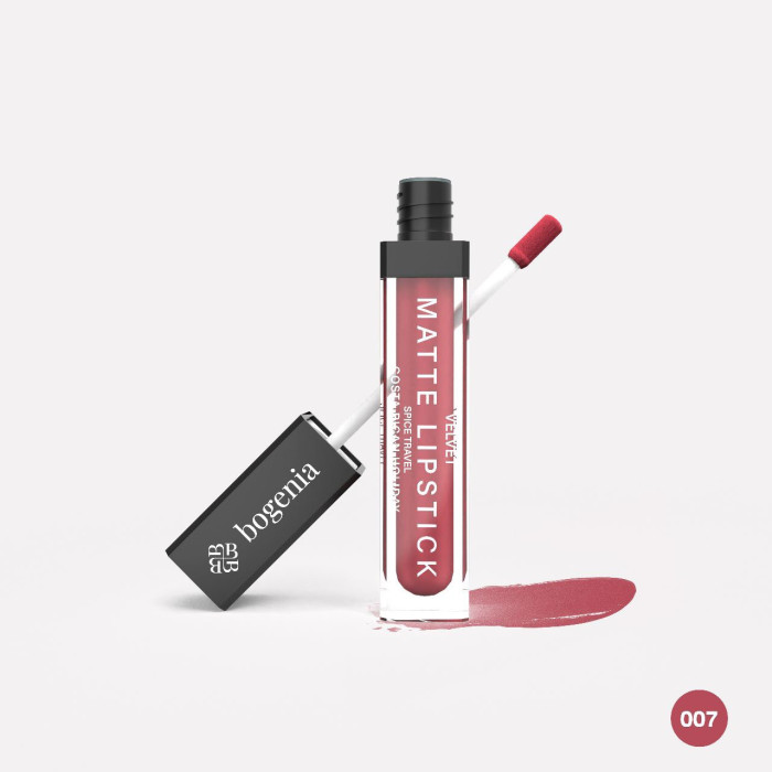 Помада рідка для губ Bogenia Liquid Matte Lipstick Spice Travel BG720 - №7