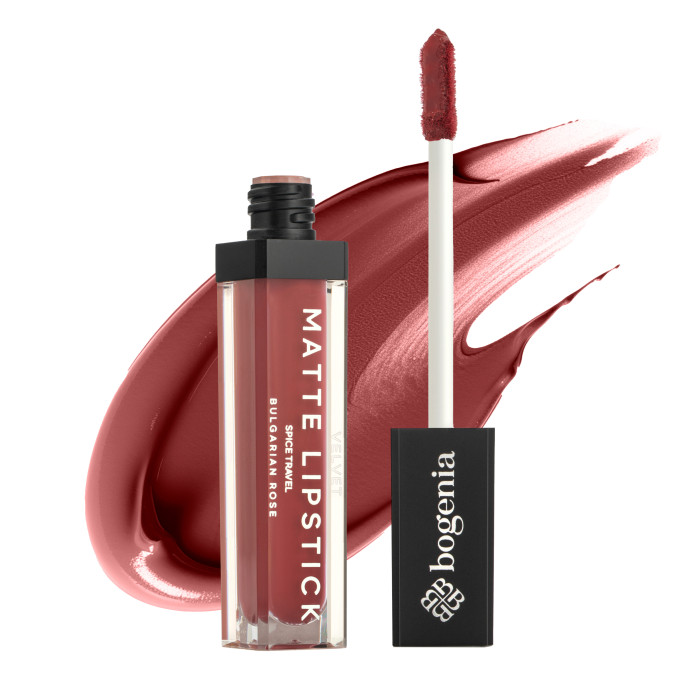 Помада рідка для губ Bogenia Liquid Matte Lipstick Spice Travel BG720 - №20