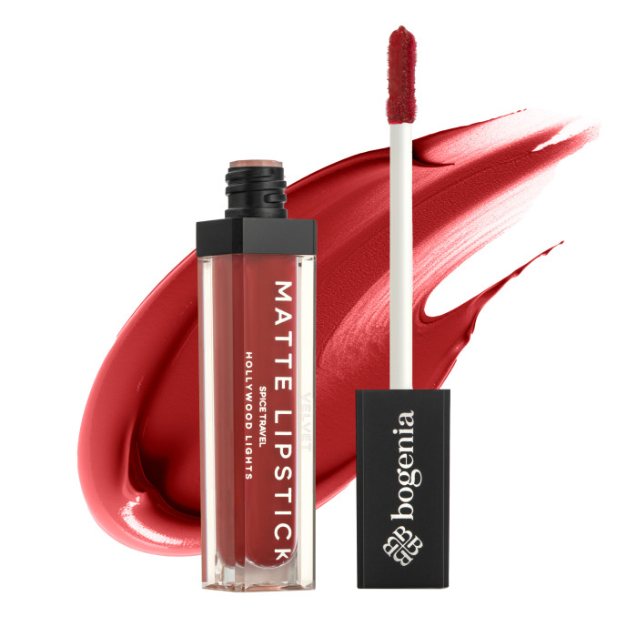 Помада рідка для губ Bogenia Liquid Matte Lipstick Spice Travel BG720 - №22