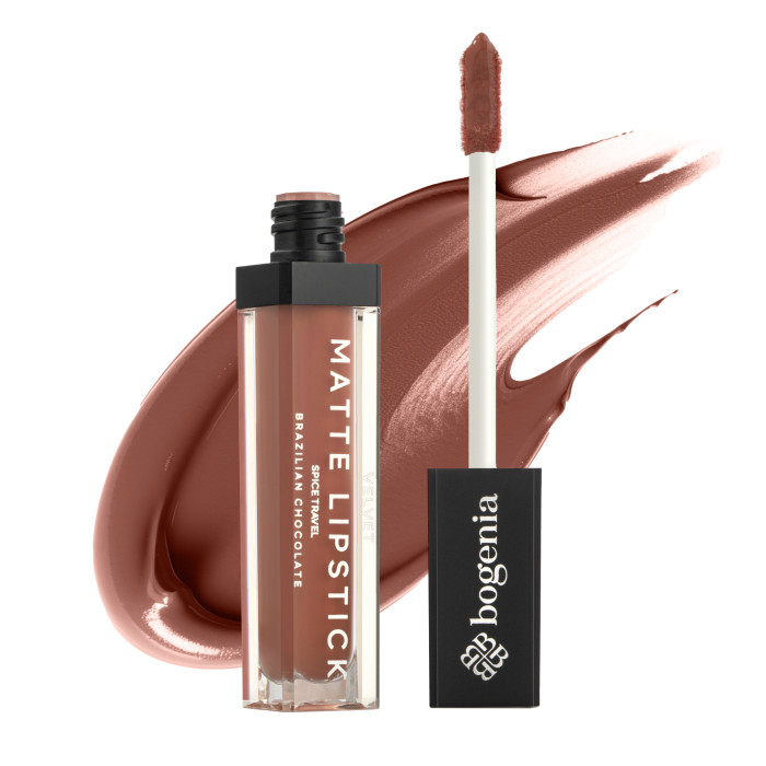 Помада рідка для губ Bogenia Liquid Matte Lipstick Spice Travel BG720 - №24